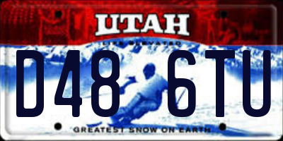 UT license plate D486TU