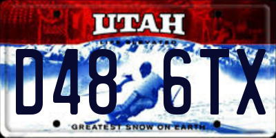 UT license plate D486TX