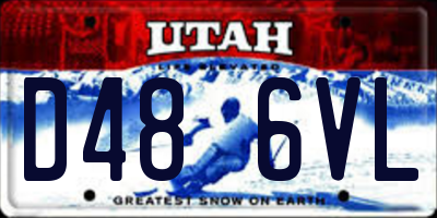 UT license plate D486VL