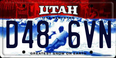 UT license plate D486VN