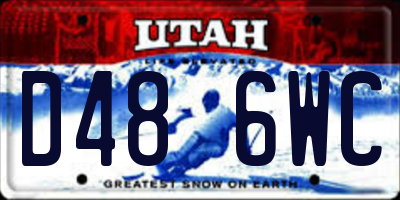 UT license plate D486WC