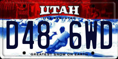 UT license plate D486WD