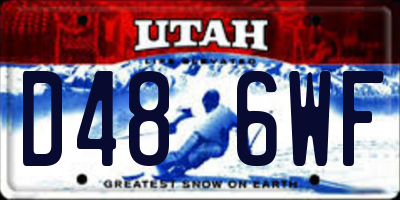 UT license plate D486WF