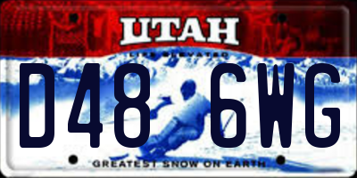 UT license plate D486WG
