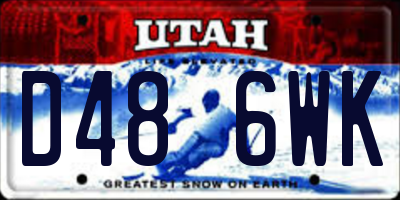 UT license plate D486WK
