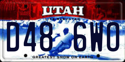 UT license plate D486WO