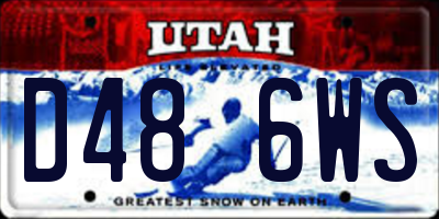 UT license plate D486WS
