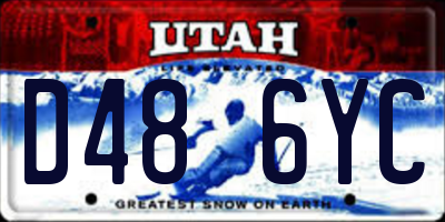 UT license plate D486YC