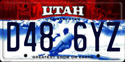 UT license plate D486YZ