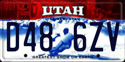 UT license plate D486ZV