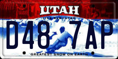 UT license plate D487AP
