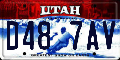 UT license plate D487AV