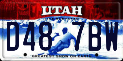 UT license plate D487BW
