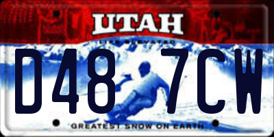 UT license plate D487CW
