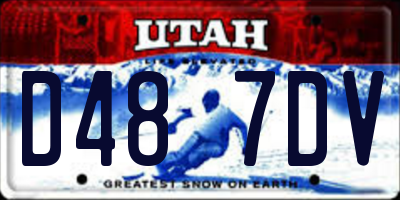 UT license plate D487DV