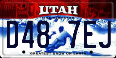 UT license plate D487EJ