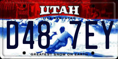 UT license plate D487EY