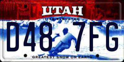 UT license plate D487FG