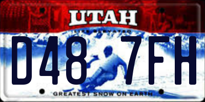 UT license plate D487FH