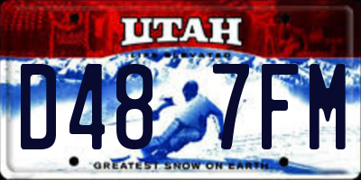 UT license plate D487FM