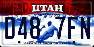 UT license plate D487FN
