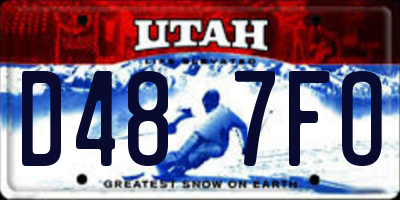 UT license plate D487FO