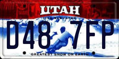 UT license plate D487FP