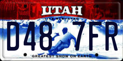 UT license plate D487FR