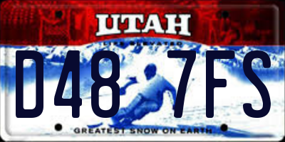 UT license plate D487FS