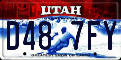 UT license plate D487FY