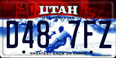 UT license plate D487FZ
