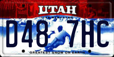 UT license plate D487HC