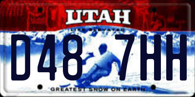 UT license plate D487HH