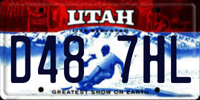 UT license plate D487HL