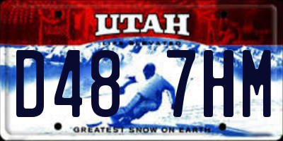 UT license plate D487HM