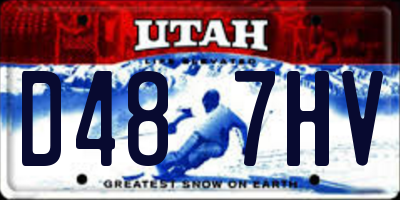 UT license plate D487HV