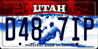 UT license plate D487IP