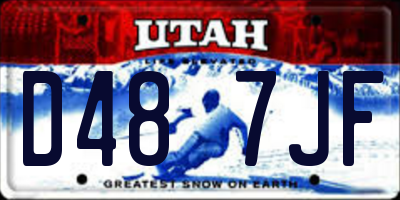 UT license plate D487JF