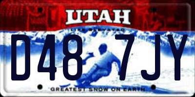 UT license plate D487JY
