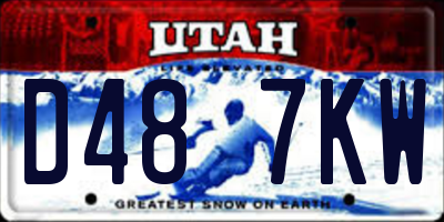 UT license plate D487KW