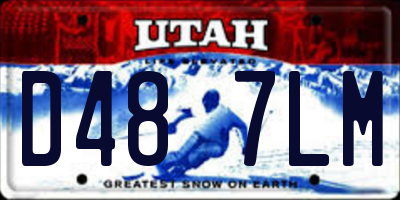 UT license plate D487LM