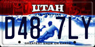 UT license plate D487LY