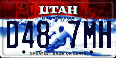 UT license plate D487MH