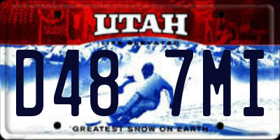 UT license plate D487MI