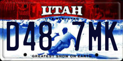 UT license plate D487MK