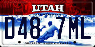 UT license plate D487ML