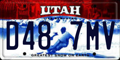 UT license plate D487MV