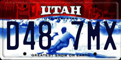 UT license plate D487MX