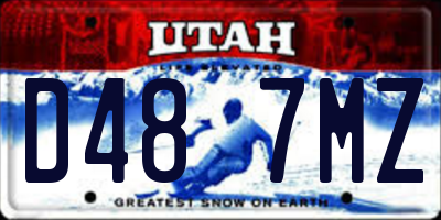 UT license plate D487MZ