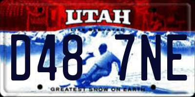 UT license plate D487NE